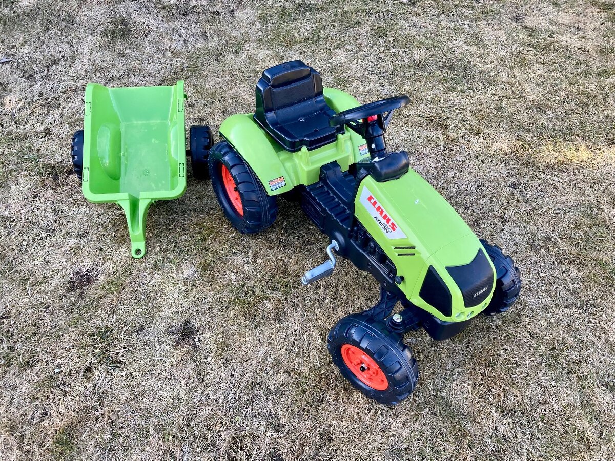 Elektrický traktor s diaľkovým plus traktor na pedále - 11