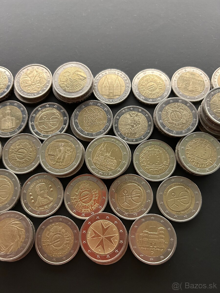 2€ mince, mix rôzne, zberateľské, euro, - 11
