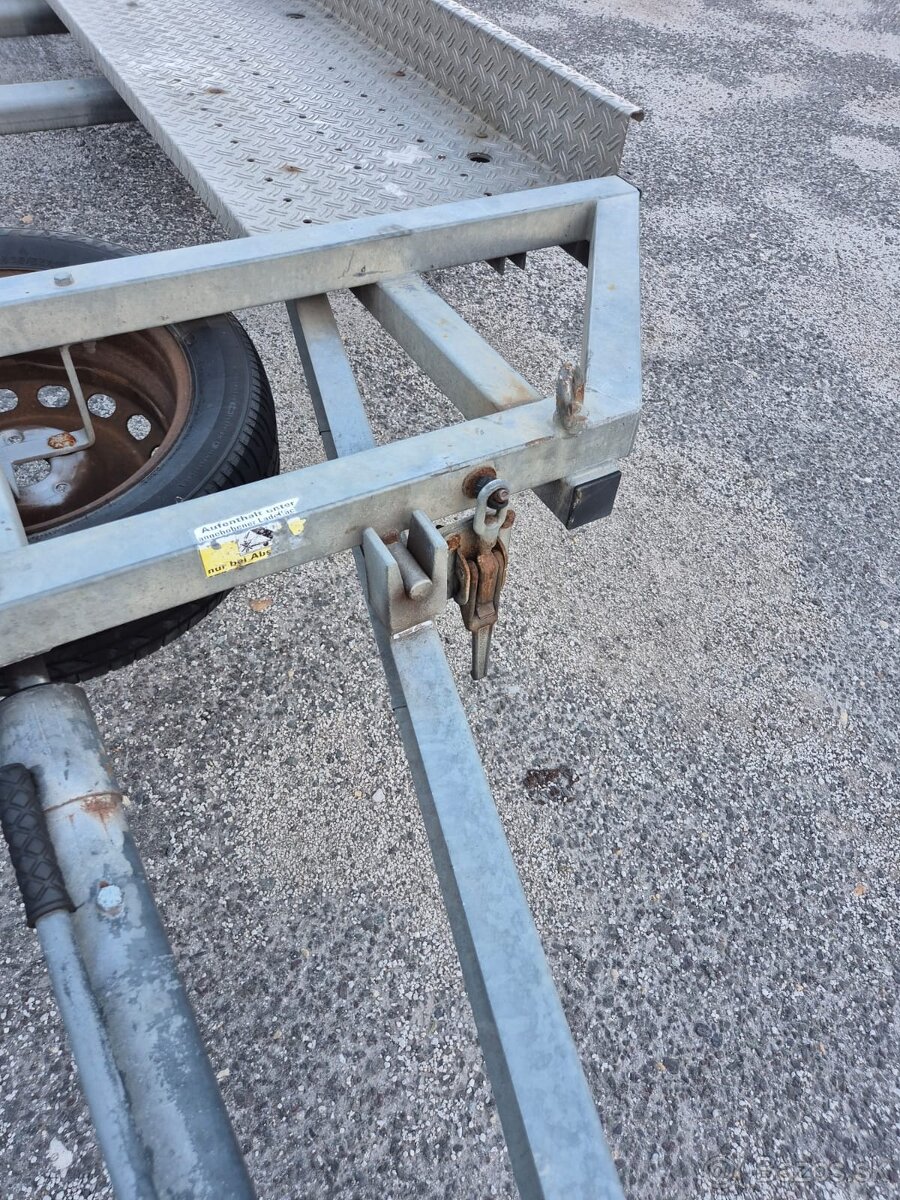 AKB prívesný vozík, preprava AUT, podvalník 2x ossý - 11