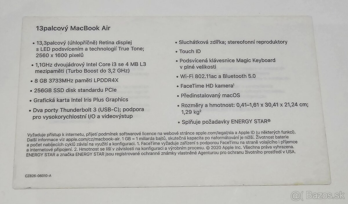 Apple MacBook Air 13 2020 ročník A2179 - 11