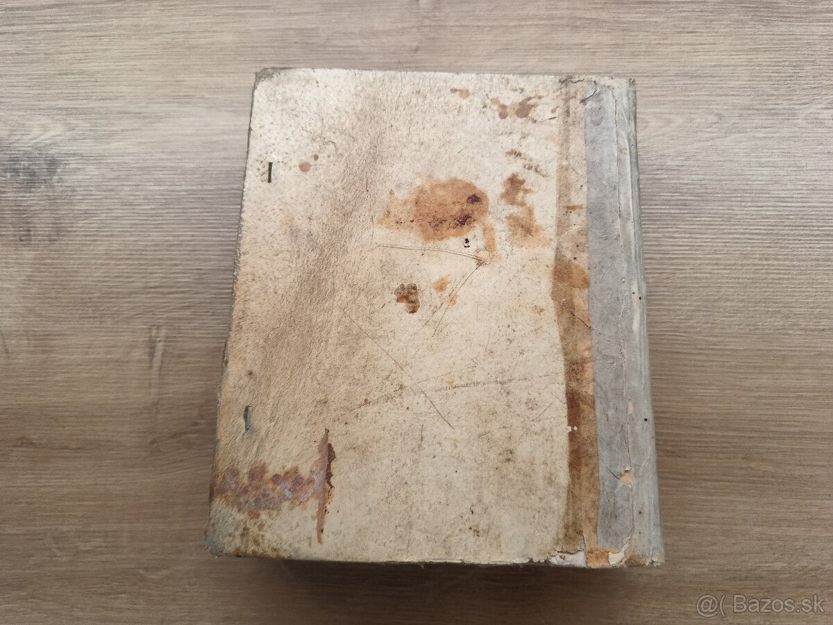 Starožitná latinská kniha 1677 pergamenová väzba - 11