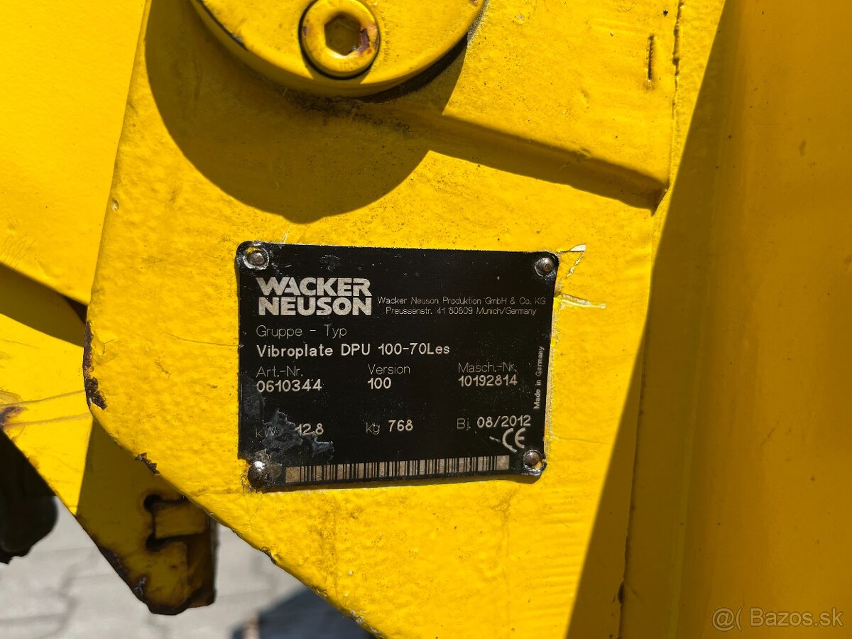 Reverzná vibračná doska Wacker Neuson DPU100-70Les, Bomag - 11