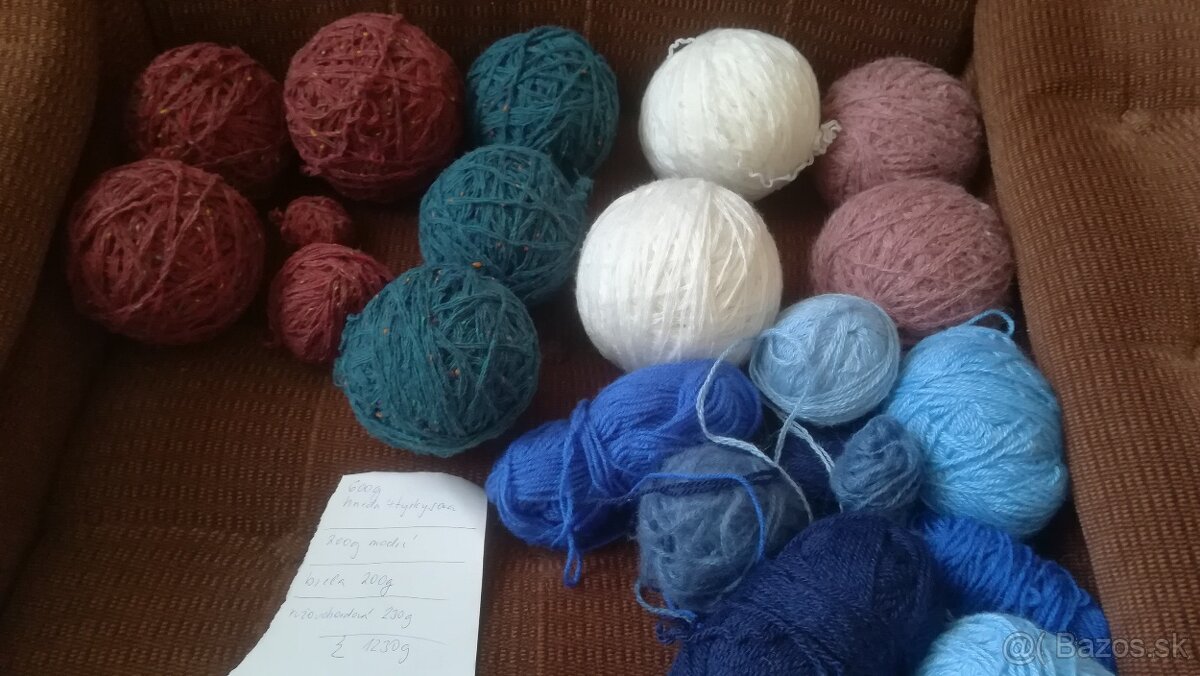 Vlna na pletenie a háčkovanie rôzna 3500g - 11