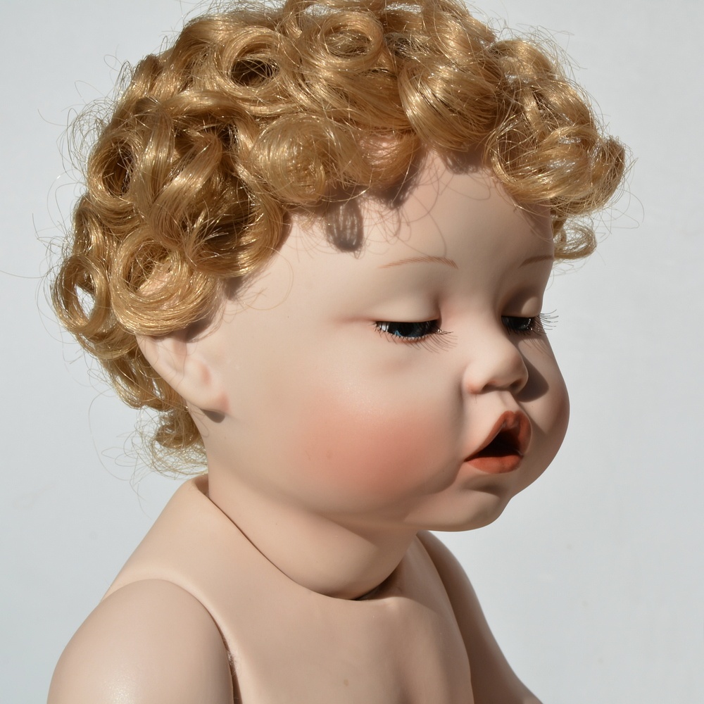 Porcelánová bábika +vanička +kačka +bublinky +kožušinka - 11