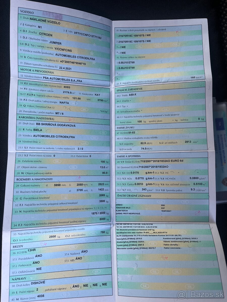 Predám Citroën Jumper L3H2 možní odpočet DPH - 11