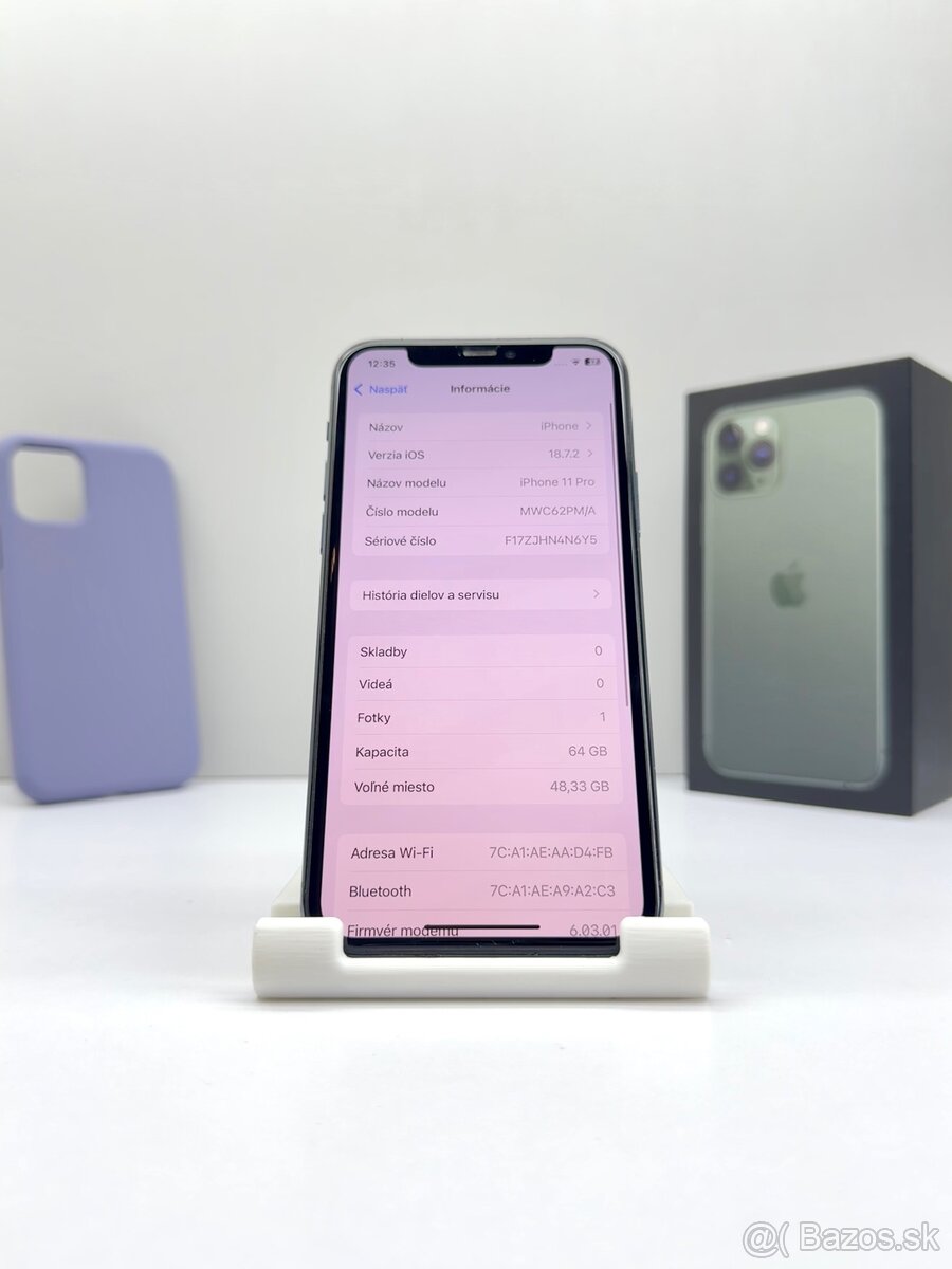 iPhone 11 PRO MIDNIGHT GREEN TOP STAV 100% BATÉRIA - 11