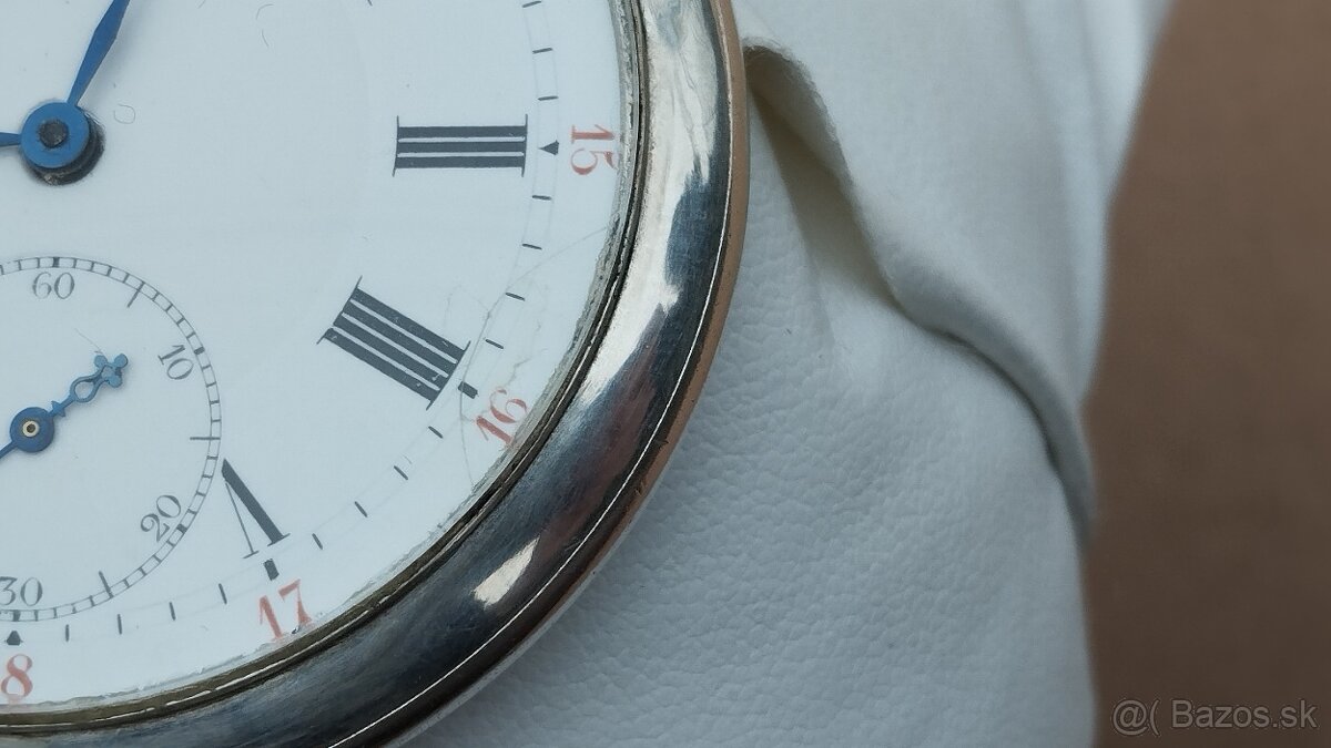 Krásné starožitné stříbrné hodinky IWC Schaffhausen - 11