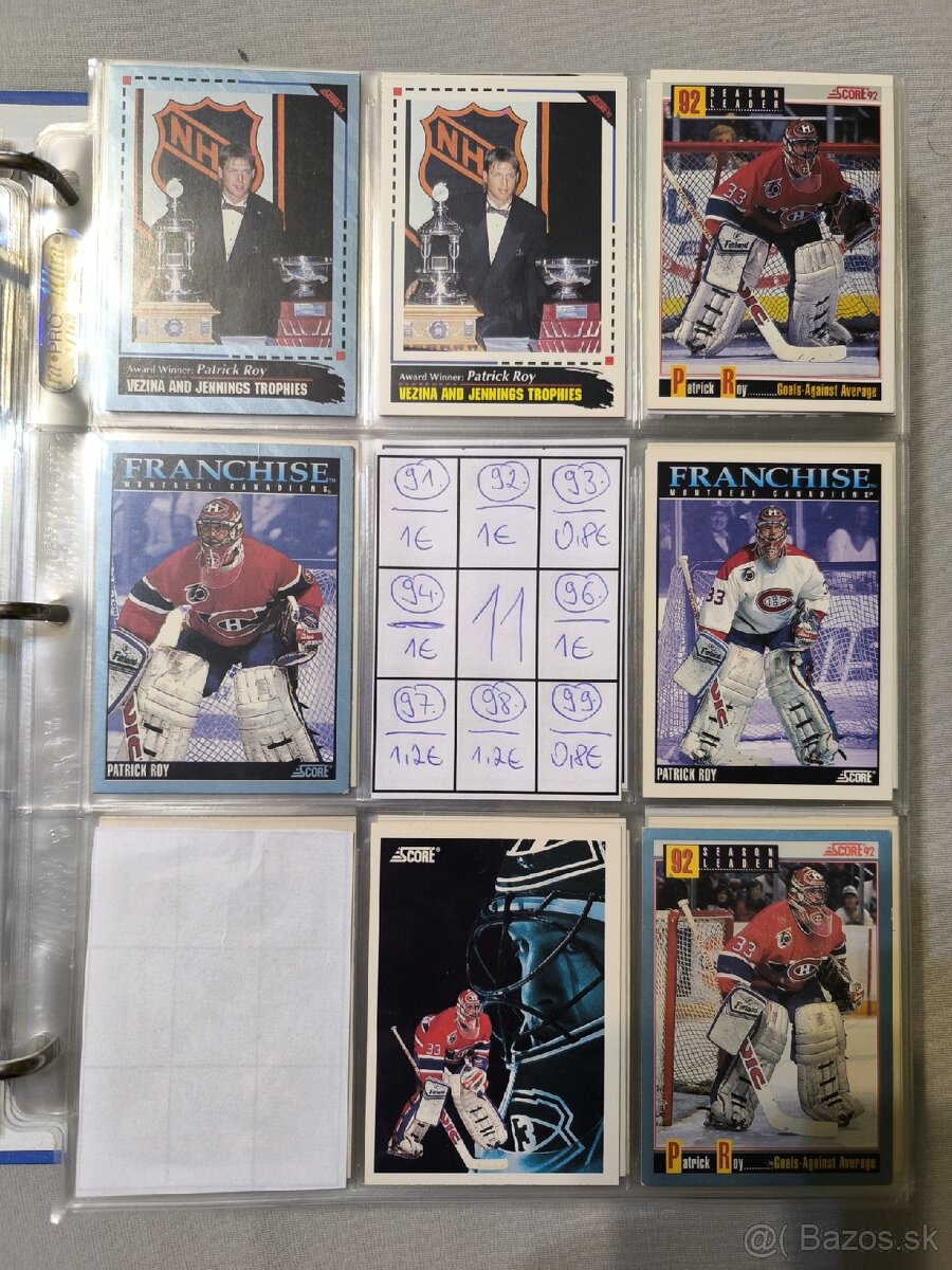 Hokejové kartičky - Patrick Roy 1 - 11