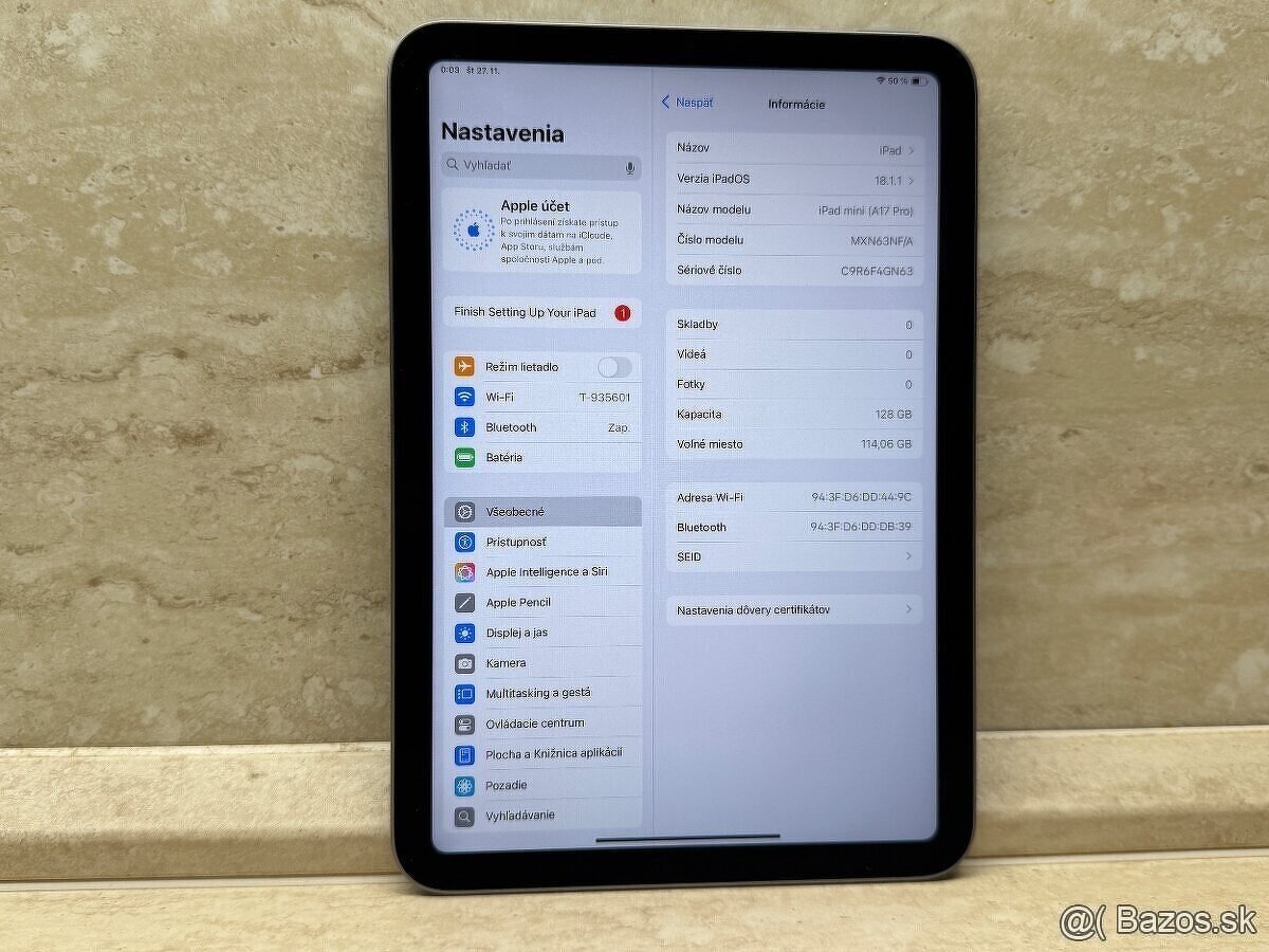 Apple iPad mini 7 Wi-Fi 128GB Space Grey - 11