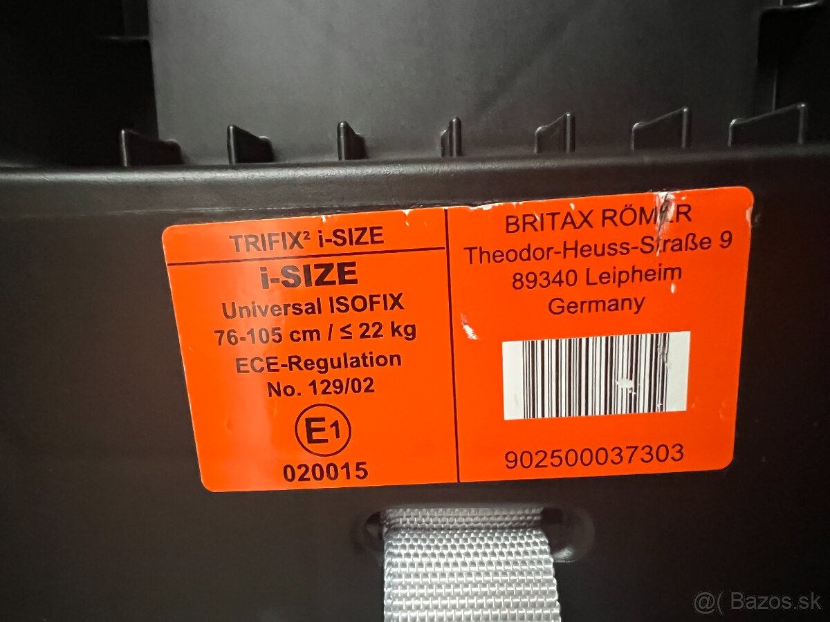 Britax-Römer TRIFIX2 i-size (76-105cm) - vypraté poťahy - 11