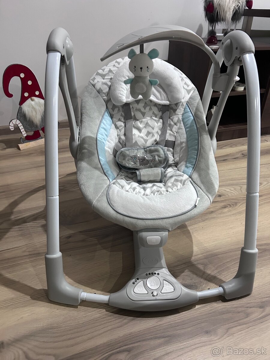 Detská jedálenská stolička a vibrujúca hojdačka s melódiou - 11