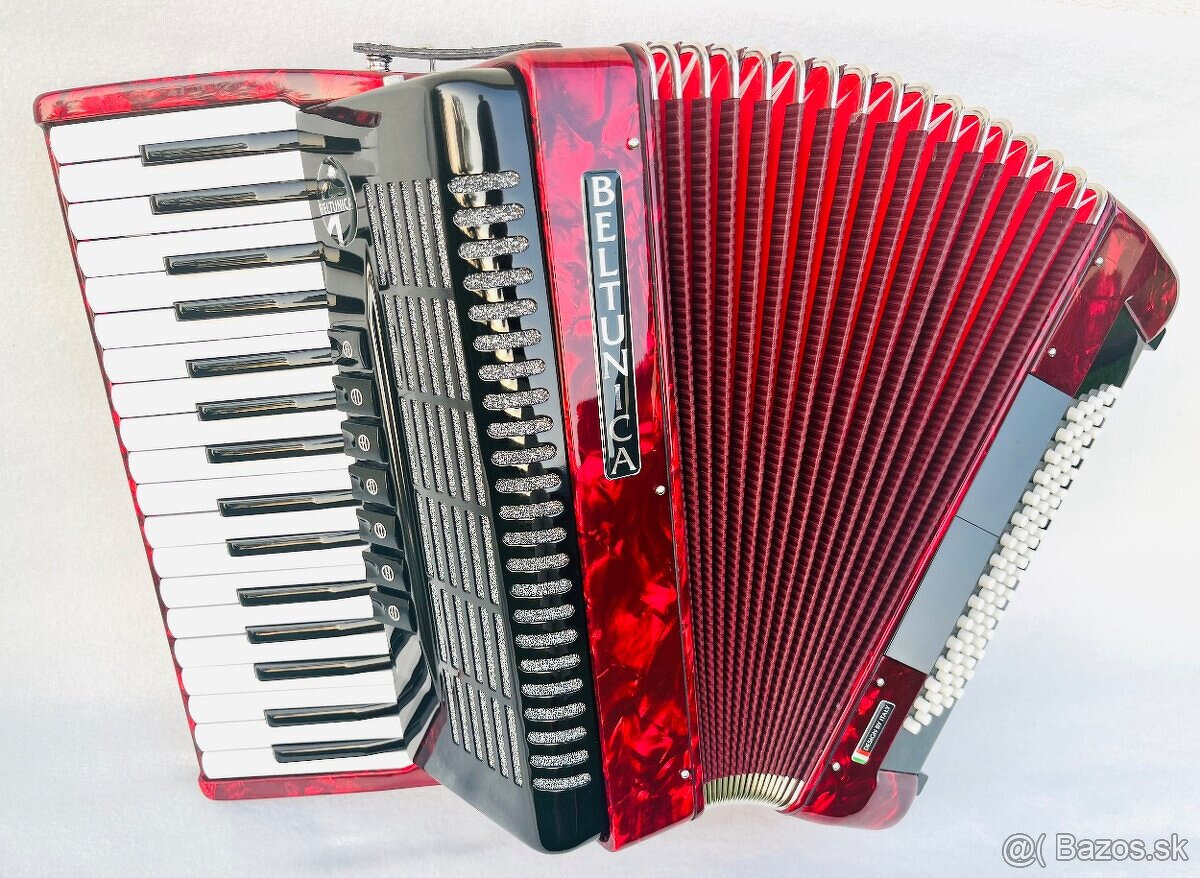 Nový akordeón BELTUNICA VIVALDI 80 basový- krásny zvuk, ľahu - 11