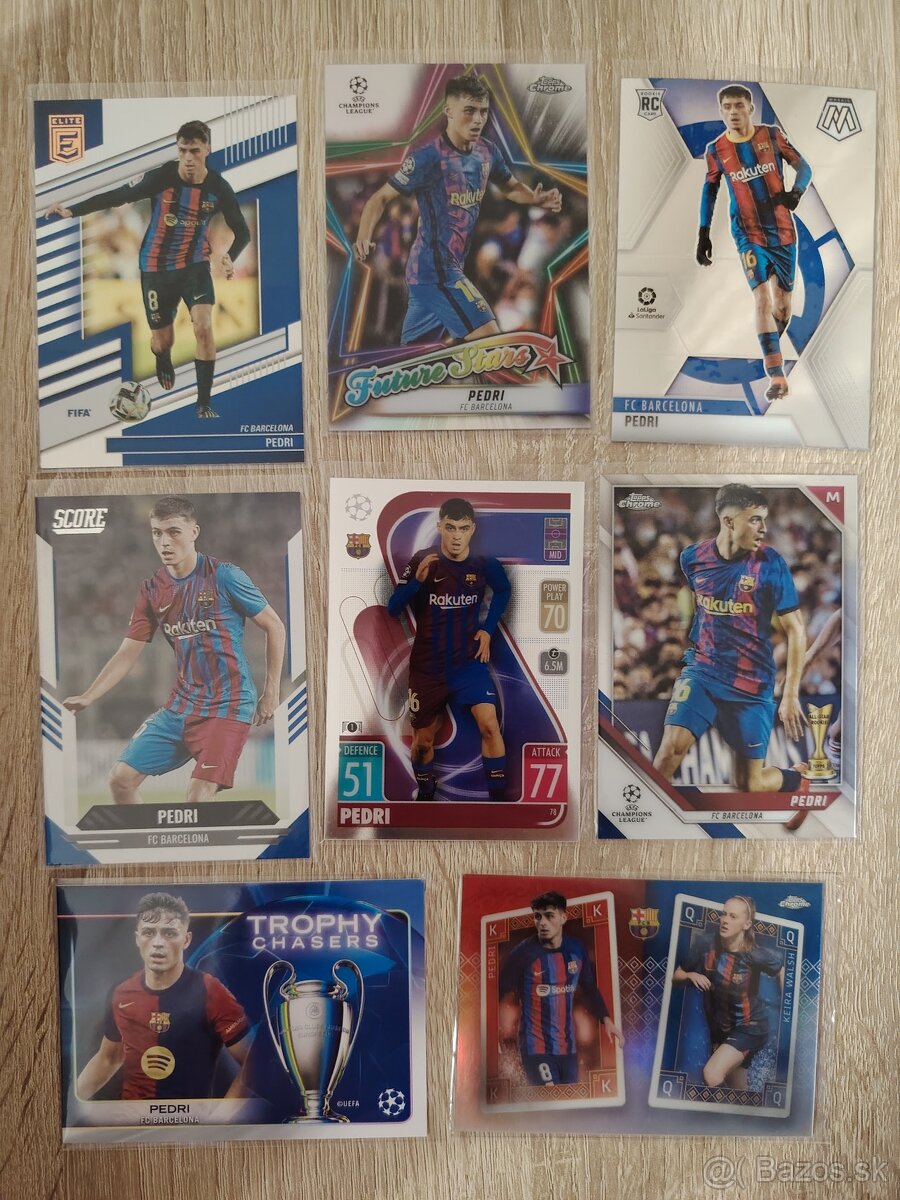 Lewandowski, Ferran Torres, Pedri, Gavi - futbalové kartičky - 11