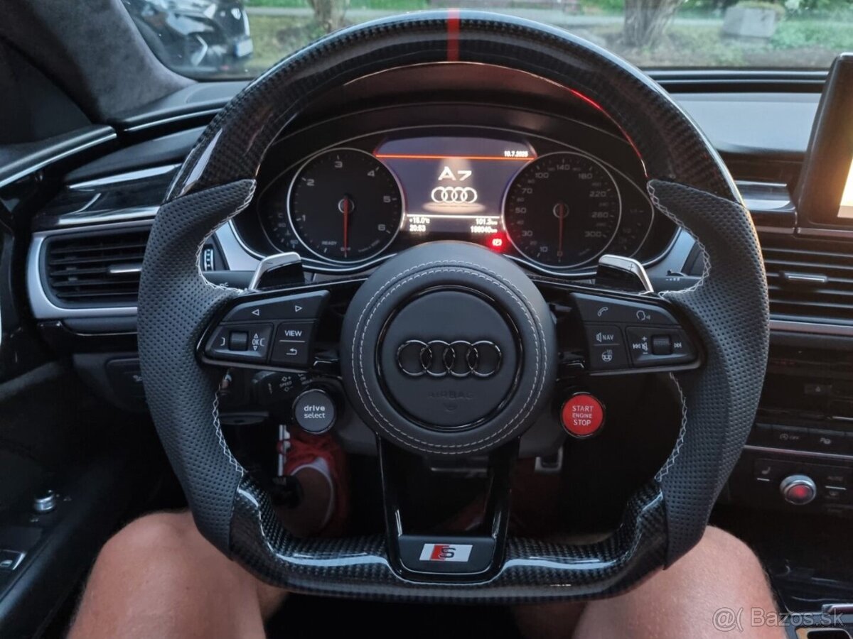 AUDI VOLANT SPORTOVY so START/STOP - DRIVE SELECT karbonový - 11