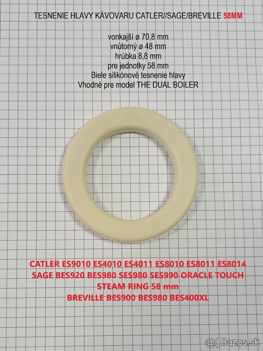 silikónové TESNENIA HLAVY KÁVOVARU CATLER/SAGE/BREVILLE - 11