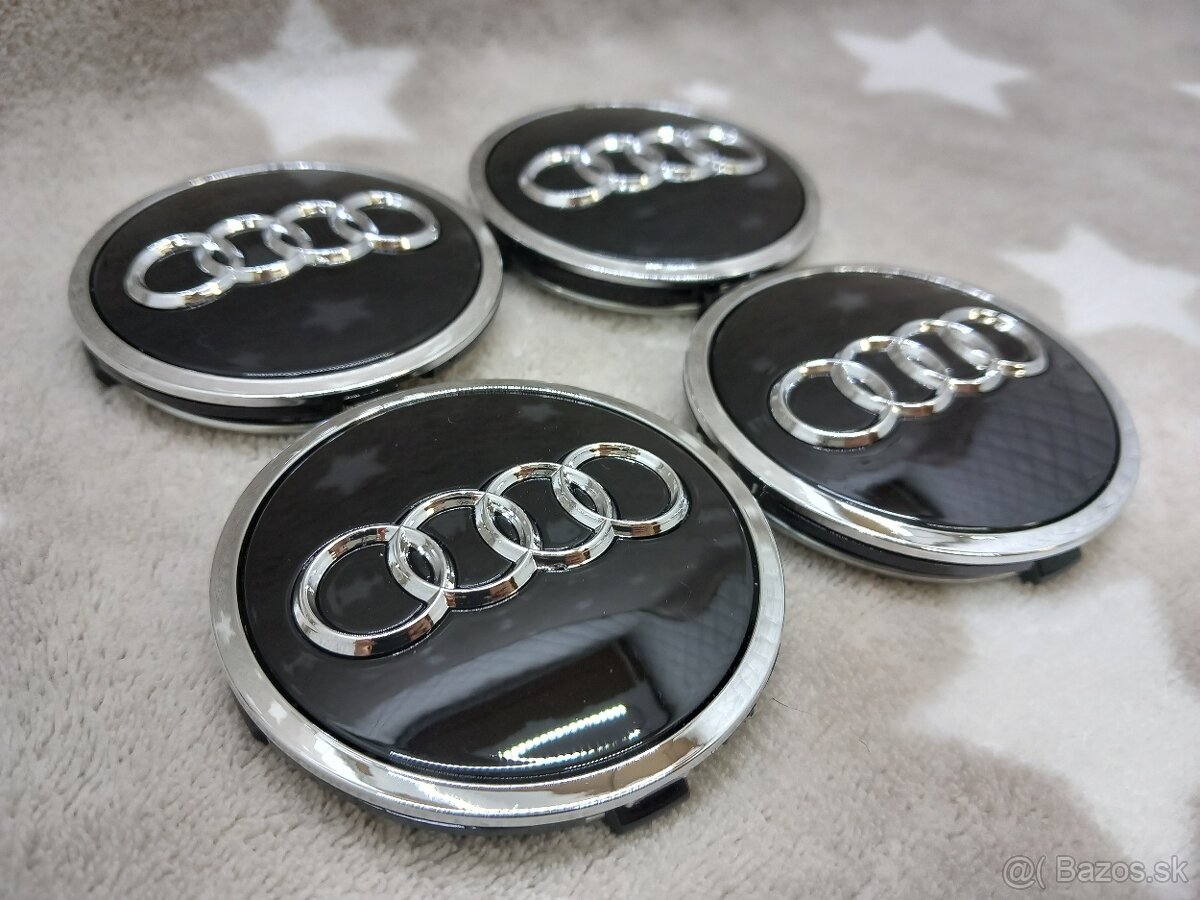 Středové krytky Audi, 61x58mm černá - 11