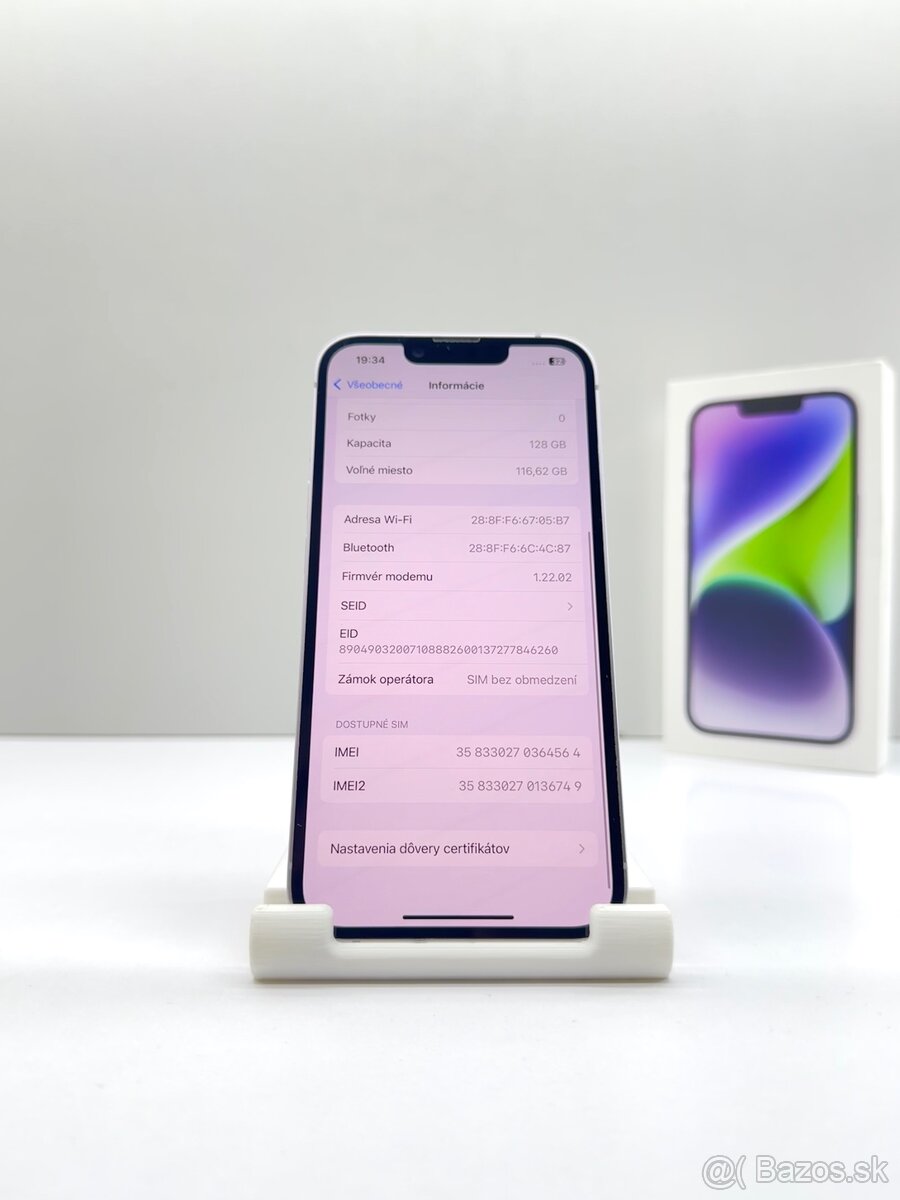 iPhone 14 128GB PURPLE TOP STAV ORIGINÁL - 11