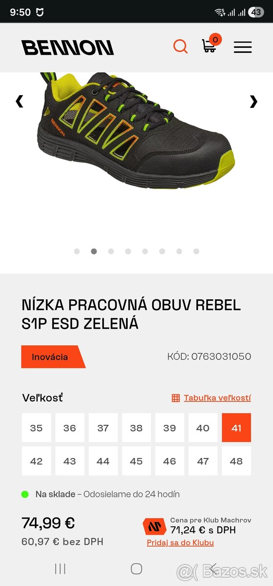 Pracovna obuv Bennon Rebel S1P esd 41 - 11