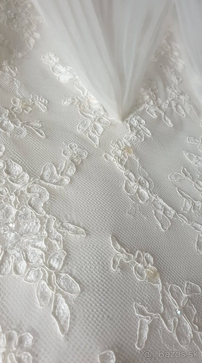 Predám krásne svadobné šaty XS 34-36 za symbolickú cenu 49€ - 11