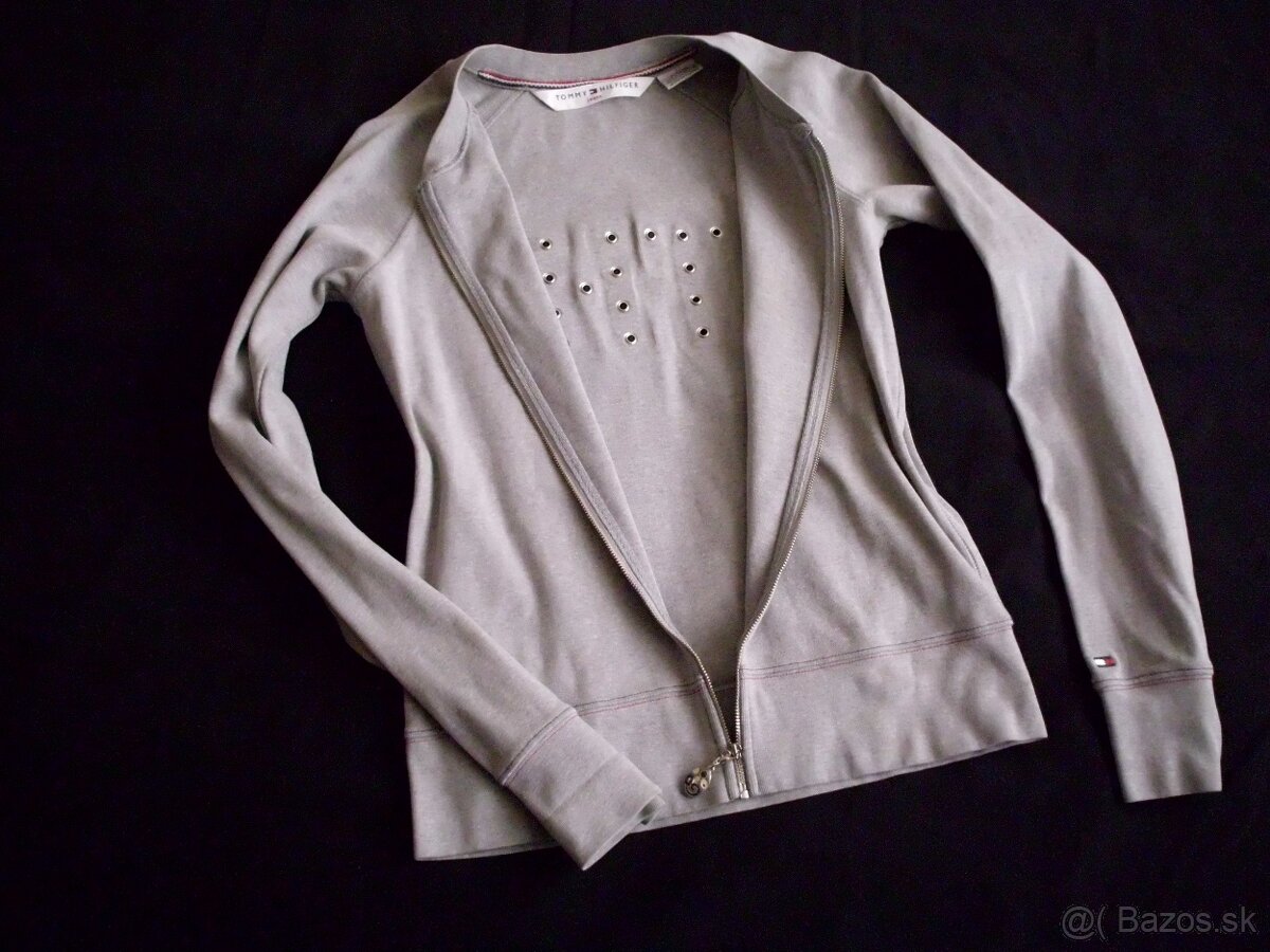 Tommy Hilfiger dámska mikina sivá S - 11