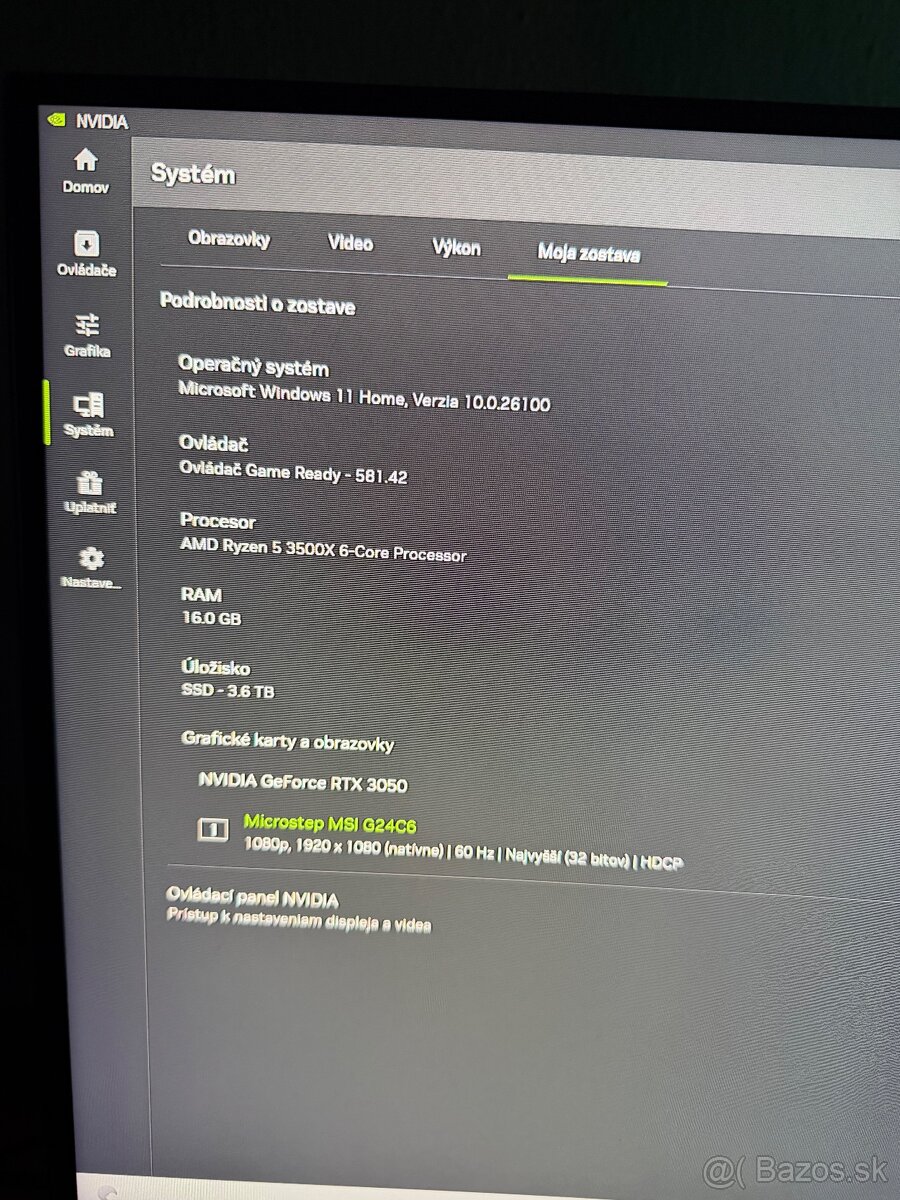 Predám Herny počítač Stav Nový RTX 3050 Zaruka - 11