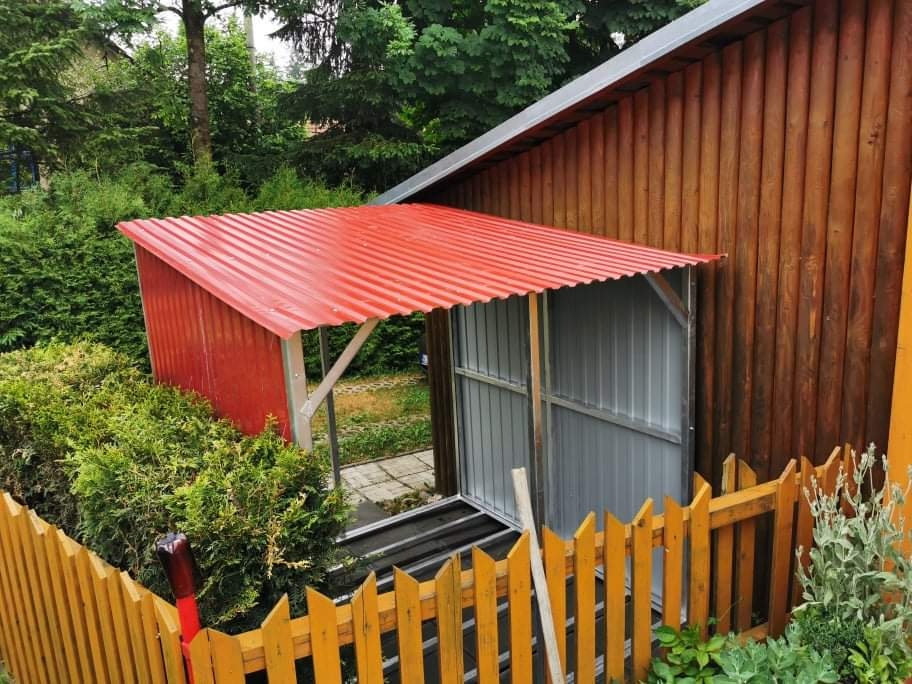 Prístrešok na palivové drevo 3x1,2m RAL3011 višňa - 11