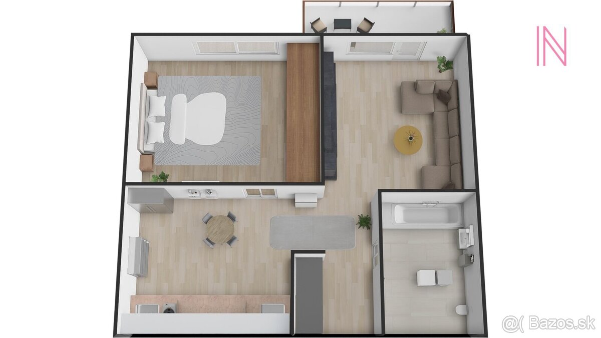 REZERVOVANÉ - 2-izbový byt v Devínskej Novej Vsi s uzavretým - 11