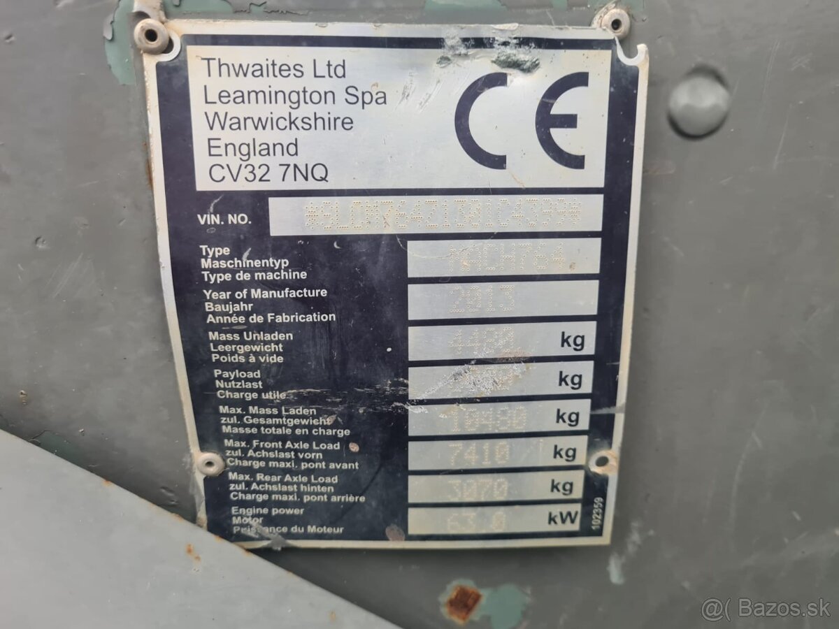 Prodám Demper Thwaites 6t MACH 764 - 11