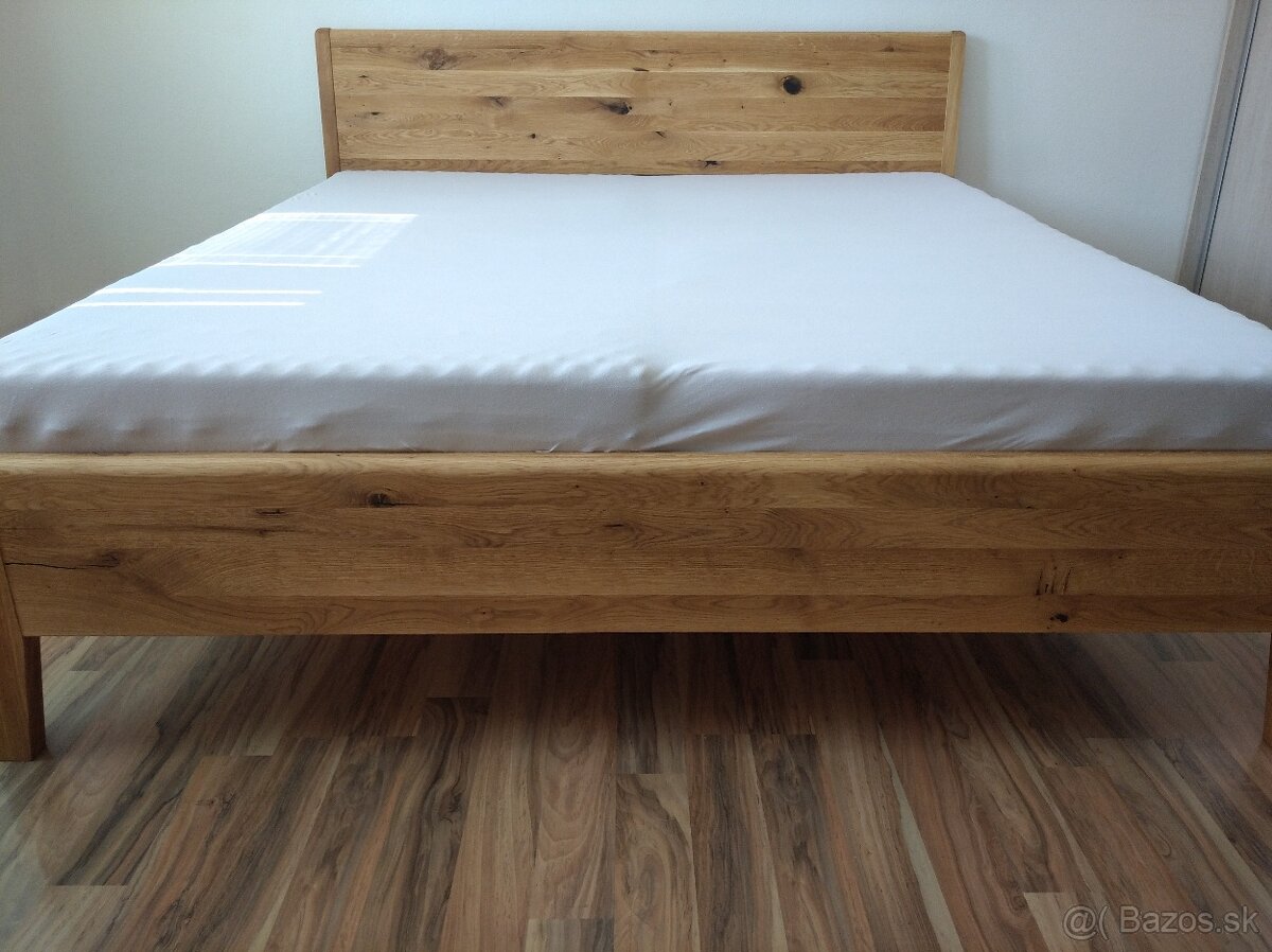 Dubová manželská posteľ Hugo + rošt zdarma, cena od 750€ - 11