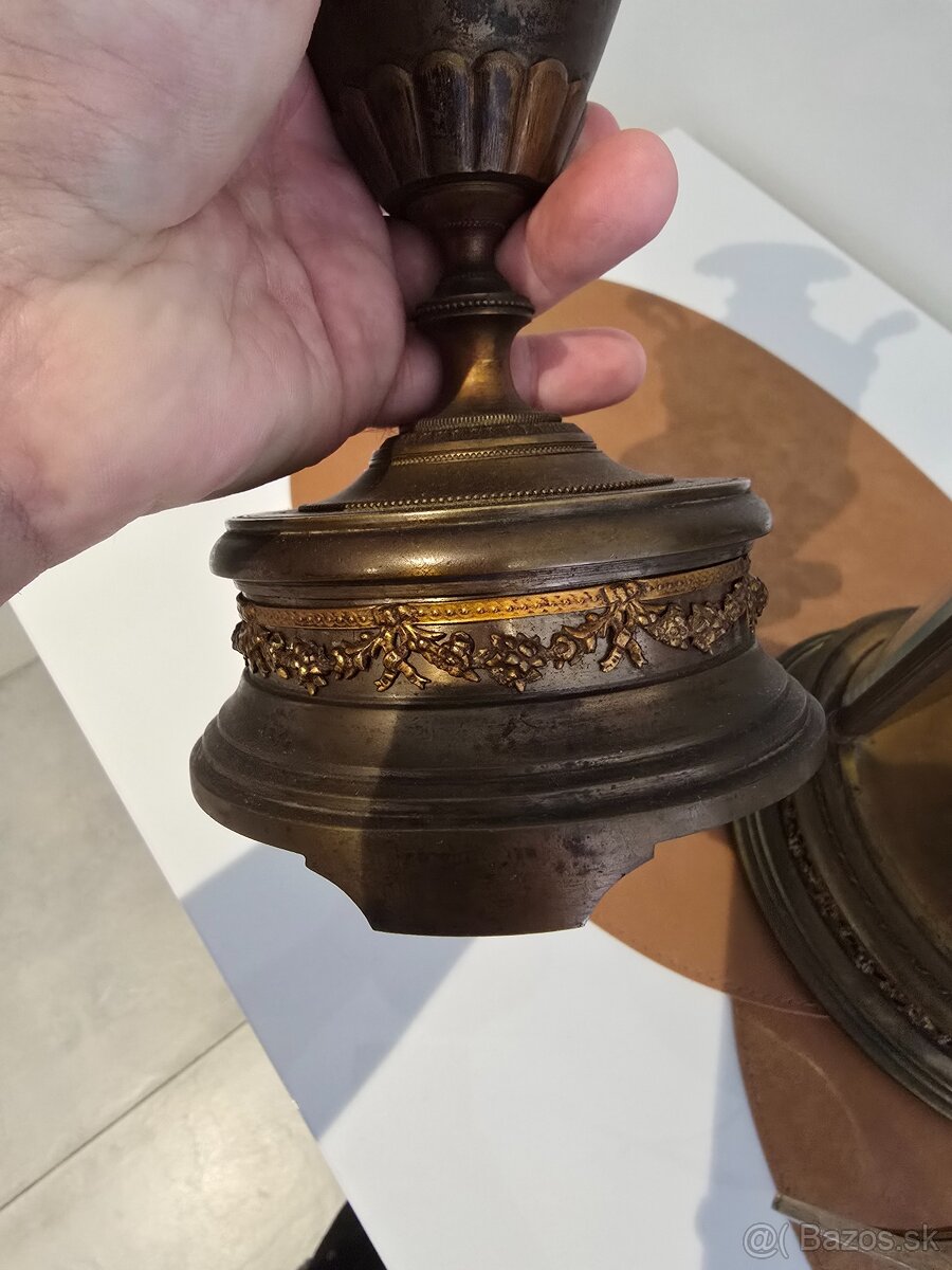 Starožitné krbove hodiny a vazy France - 11