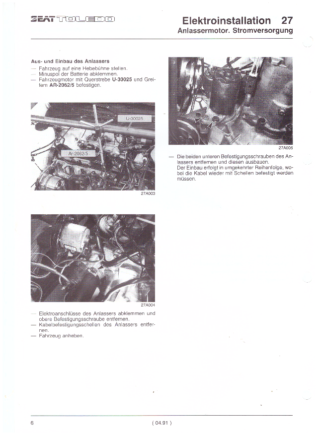 dielenská príručka SEAT TOLEDO 1991 -, 3. zväzok - 11