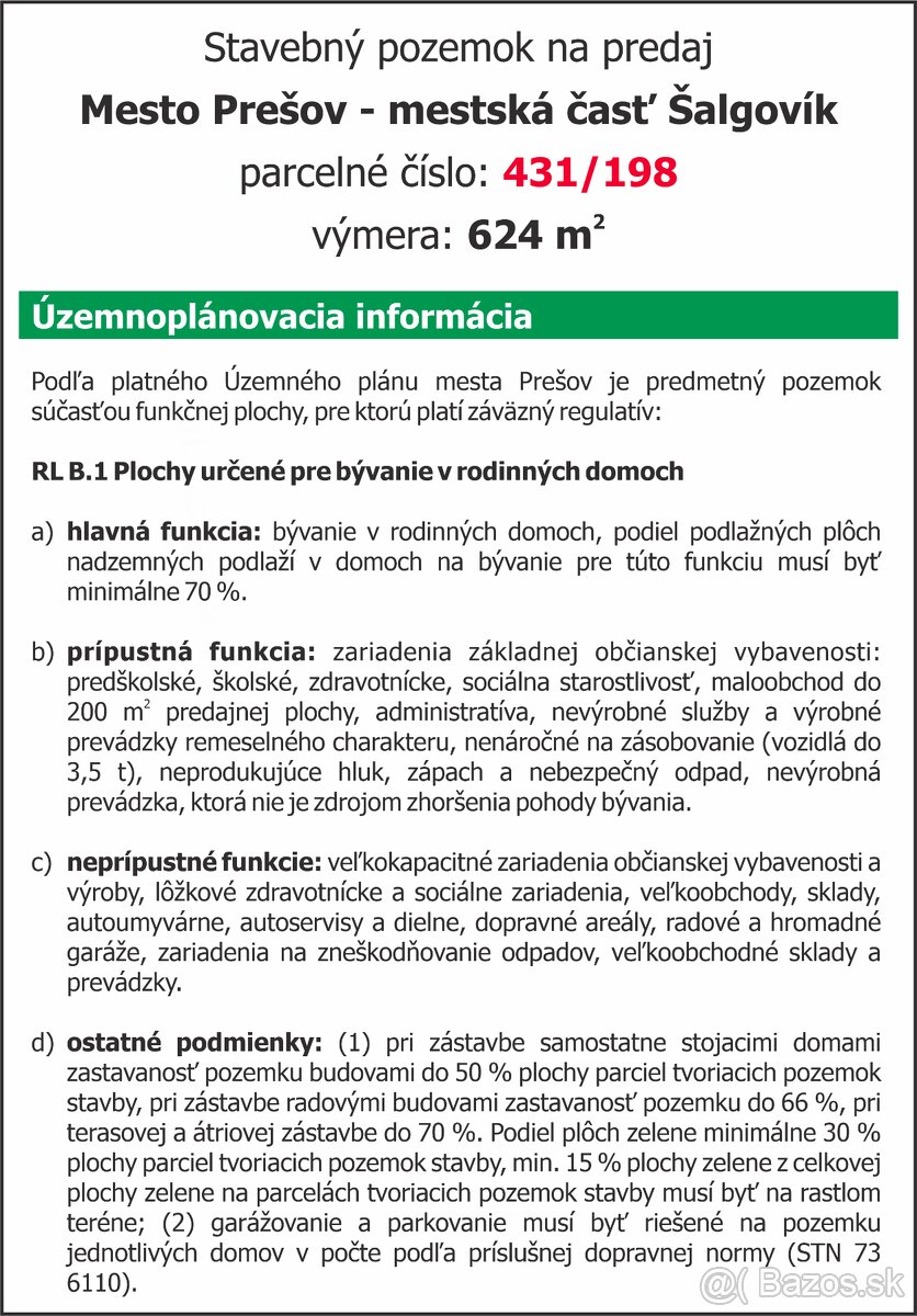 Lukratívny stavebný pozemok | 624 m² - Prešov - 11