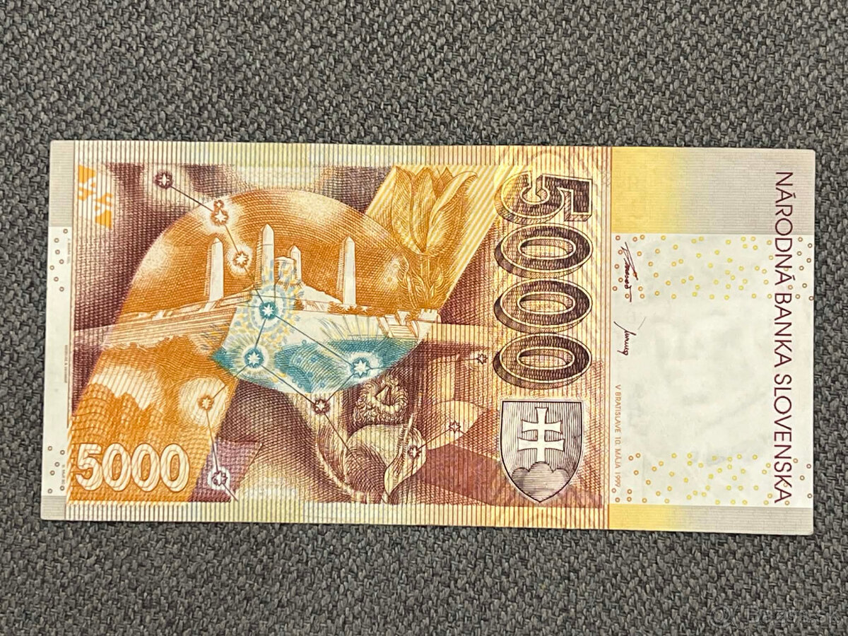 Slovenské bankovky 5000 SK - 11