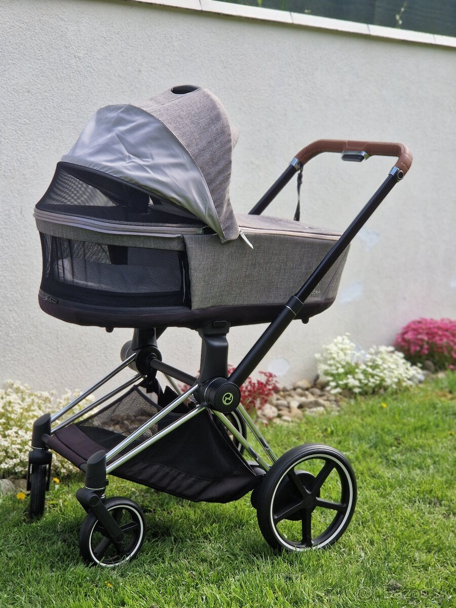 Dvojkombinácia Cybex ePriam Chrome Brown + Seat Platinum - 11