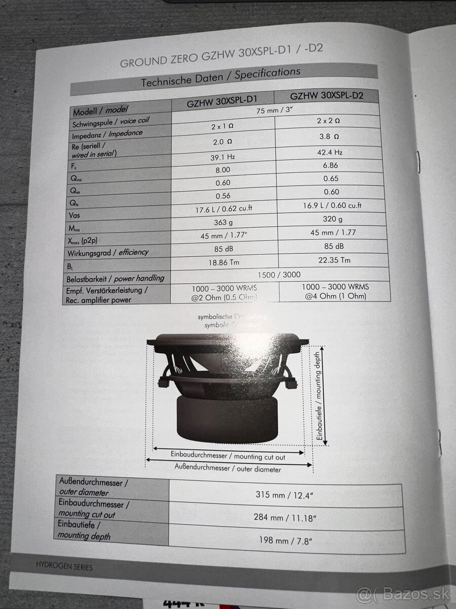 Subwoofer Ground Zero GZHW 30XSPL-D2 - 11
