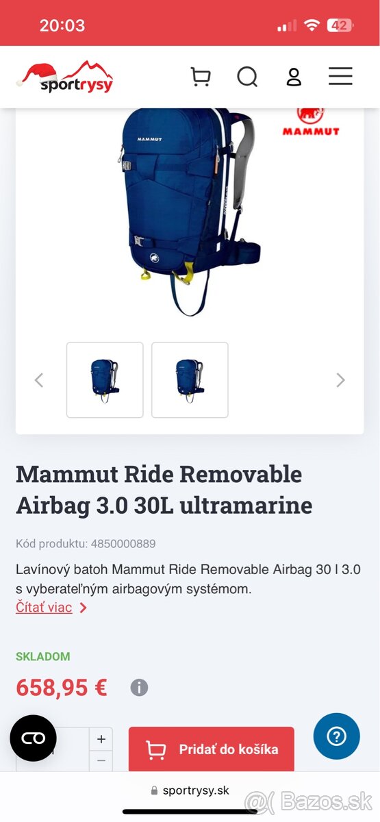 Lavínový batoh Mammut Ride 30 - 11