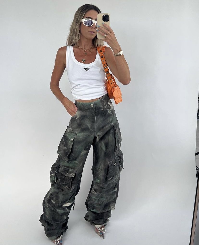 PRADA tielko biele / čierne - 11