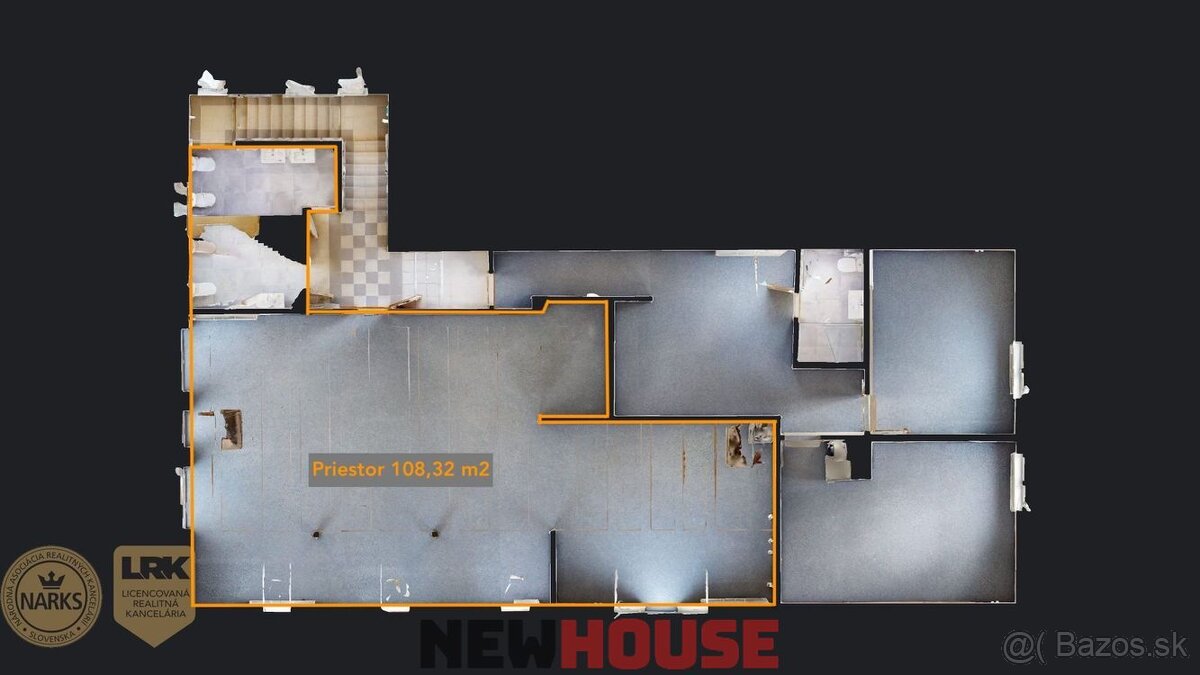 Nebytový priestor 108,32 m2 vhodný pre kancelárie v Nemšovej - 11