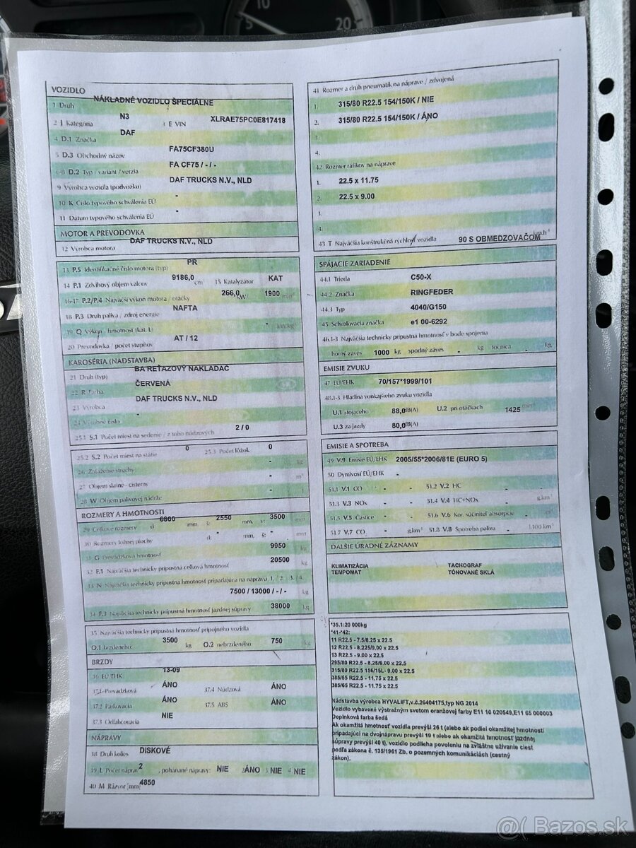 Ramenovy nosič kontajnerov DAF - 11