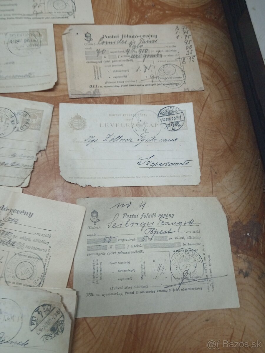 Papier Maďar.kralovska pošta.tiskopis - 11