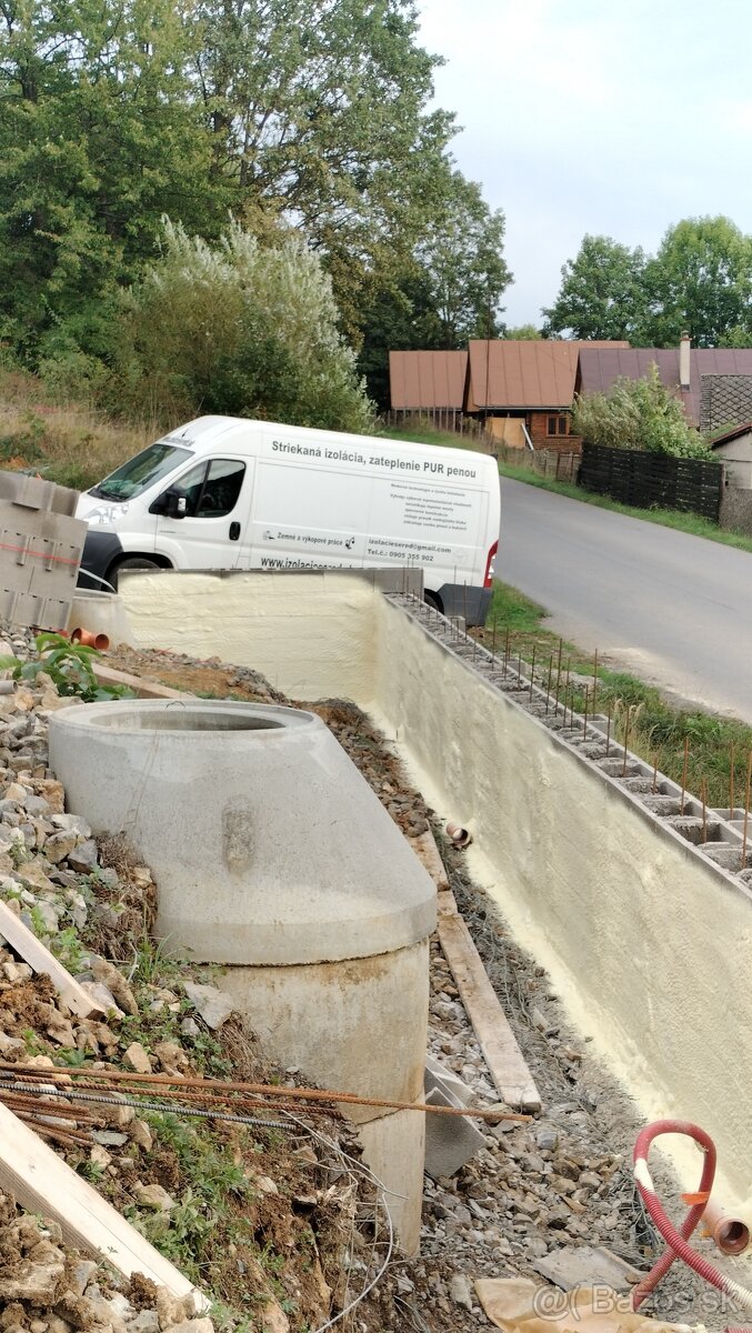 Striekaná izolácia, Zateplenie pur penou - 11