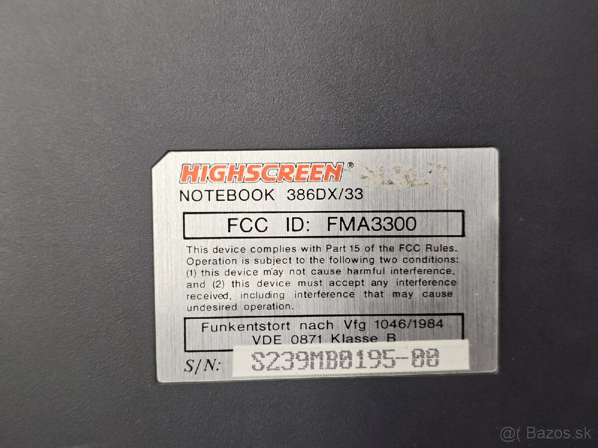 386 LAPTOP 》RARE VINTAGE HARDWARE 》HIGHSCREEN 386DX-33 - 11