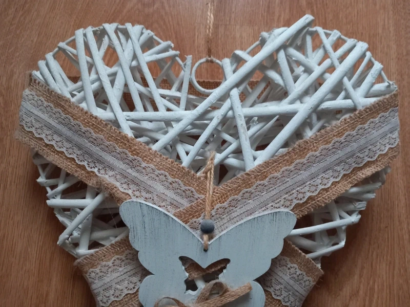 Staršie závesné veľké vypuklé srdce 40x30 cm - 11