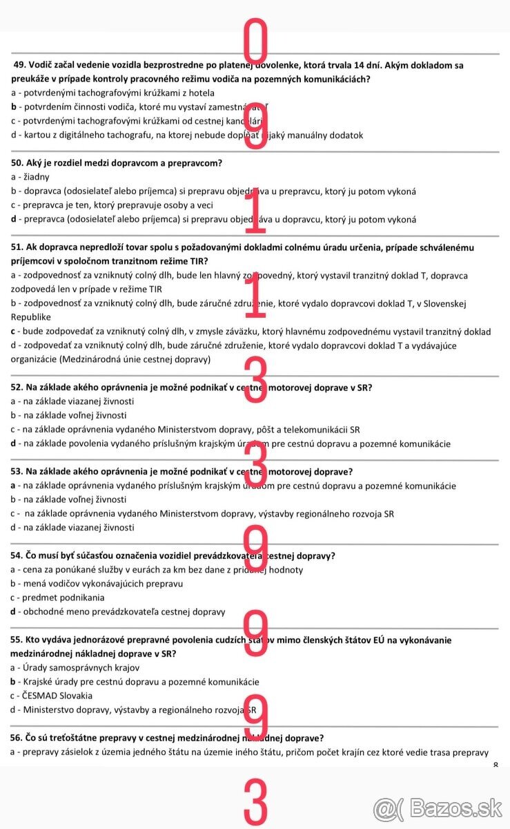 Príprava na skúšky z medzinárodnej nákladnej dopravy - 11