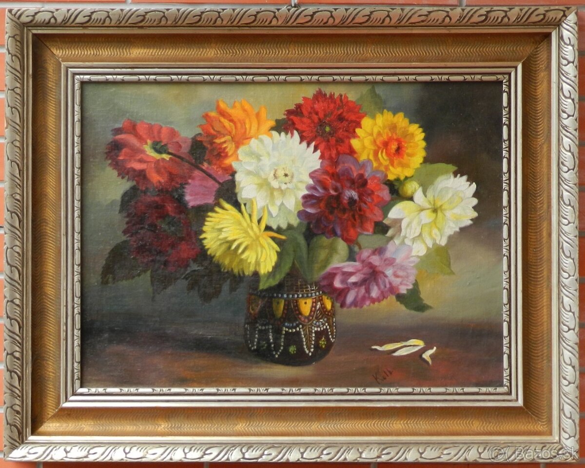 Zbierka starožitných obrazov s motívom Kytíc - 11