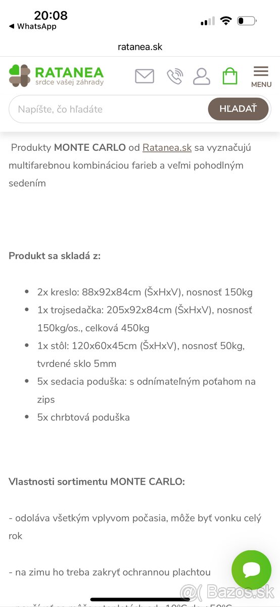 Predám krásnu ratanovú sedaciu súpravu - 11