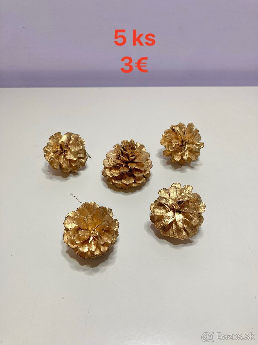 Vianočné ozdoby - zlaté - 11