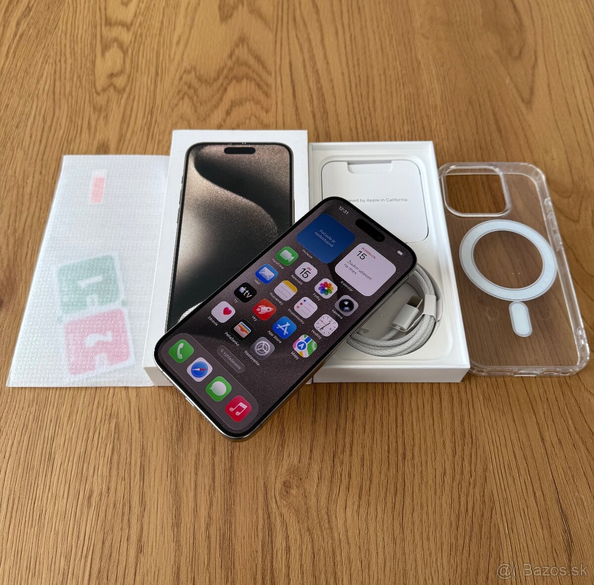 iPhone 15 Pro 128 gb Natural Titanium v záruke+prislušenstvo - 11