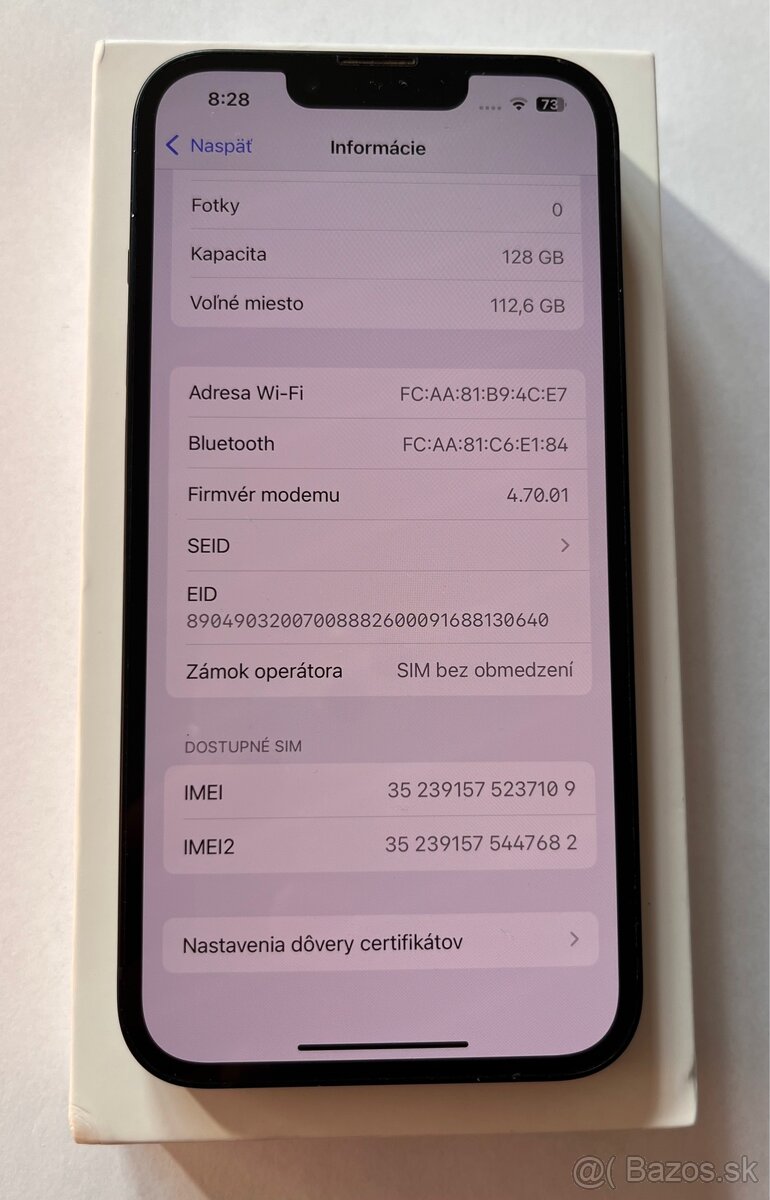 iPhone 13 Midnight, originál stav, batéria 85% - 11