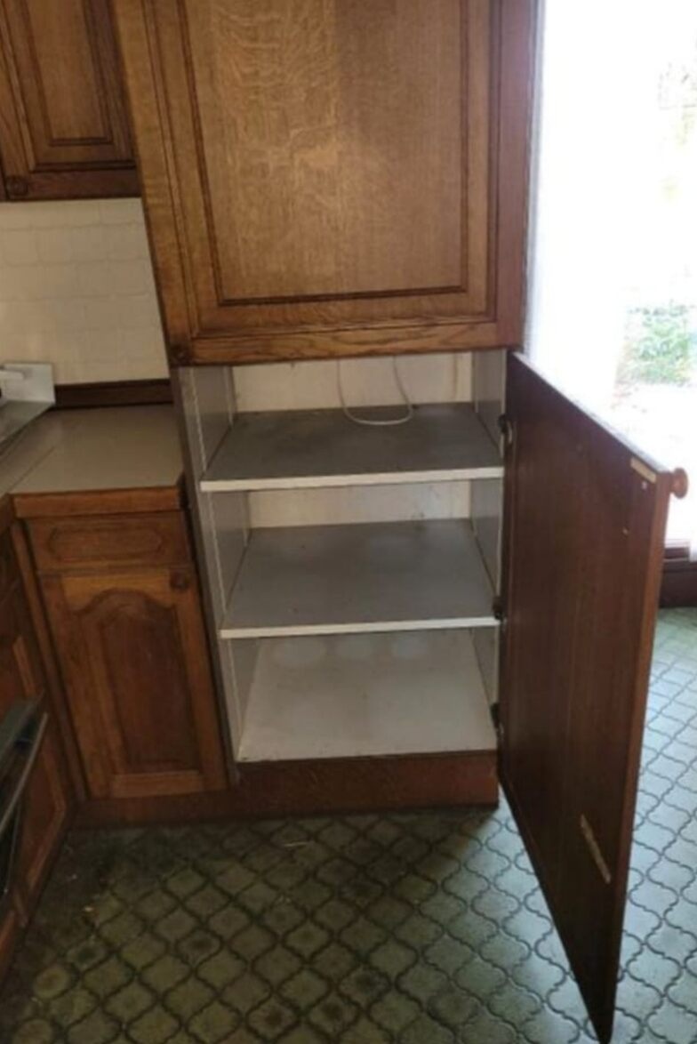 Rustikální dubová linka do U se spotřebiči,6236 - 11